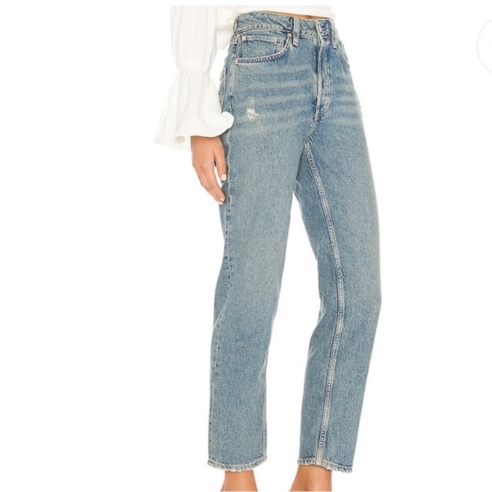 Free People We The Free Fast Times High Rise Moms Jeans in Acadia